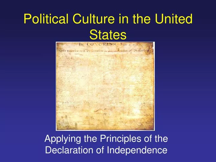 political culture in the united states