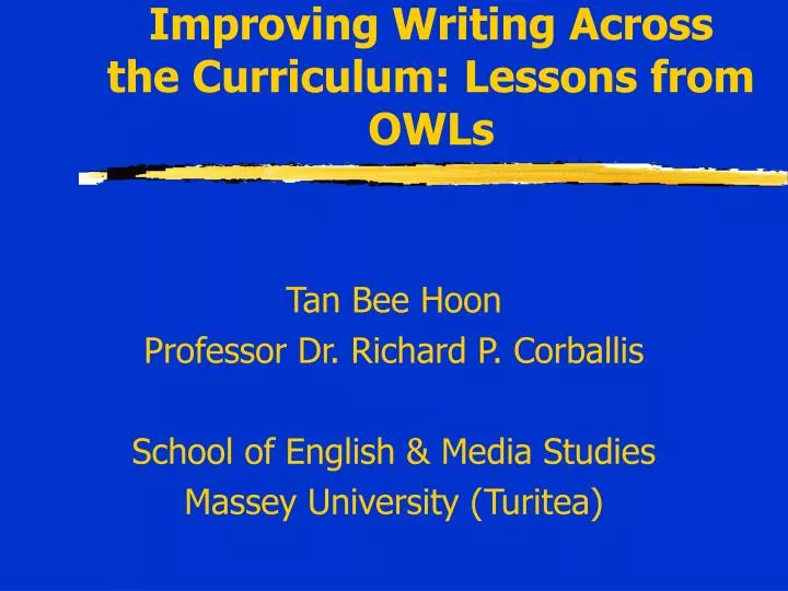improving writing across the curriculum lessons from owls
