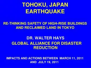 tohoku japan earthquake re thinking safety of high rise buildings and reclaimed land in tokyo