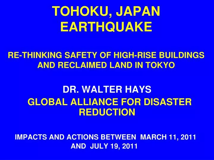tohoku japan earthquake re thinking safety of high rise buildings and reclaimed land in tokyo