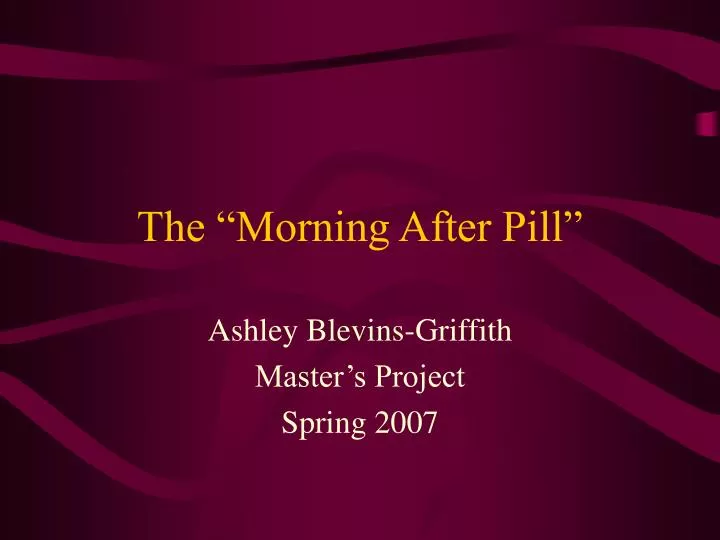 the morning after pill