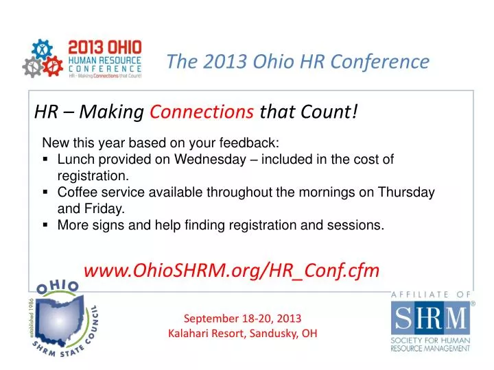 hr making connections that count www ohioshrm org hr conf cfm