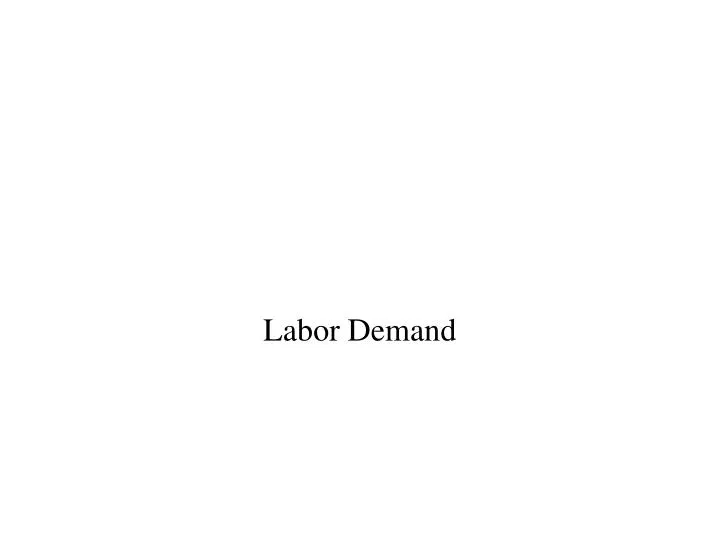 labor demand