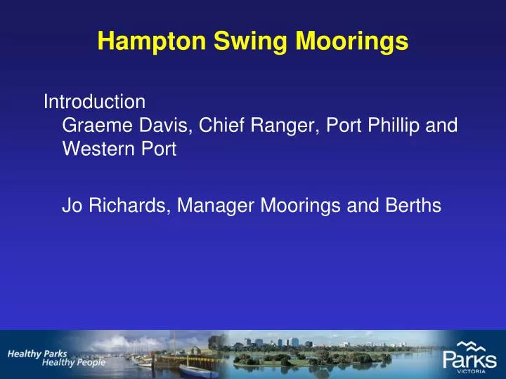 hampton swing moorings