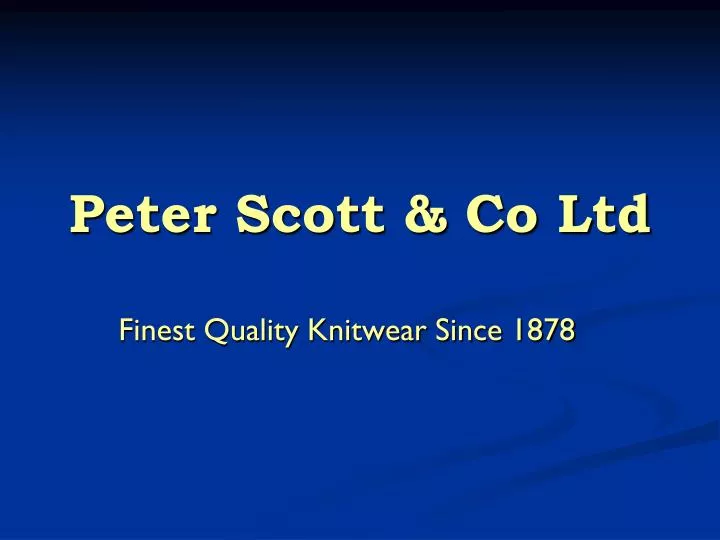 peter scott co ltd