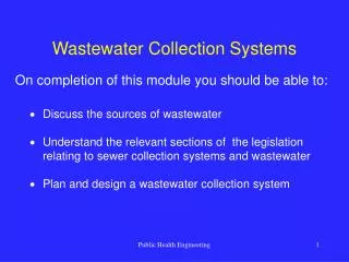 Wastewater Collection Systems