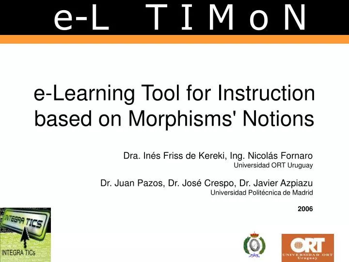 e learning tool for instruction based on morphisms notions
