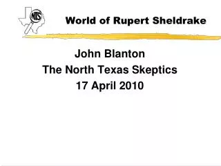 World of Rupert Sheldrake