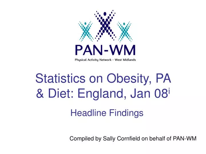 statistics on obesity pa diet england jan 08 i