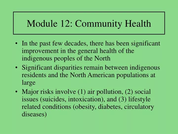 module 12 community health