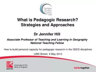 What is Pedagogic Research? Strategies and Approaches