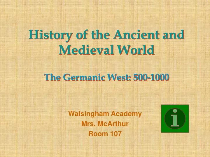 history of the ancient and medieval world the germanic west 500 1000