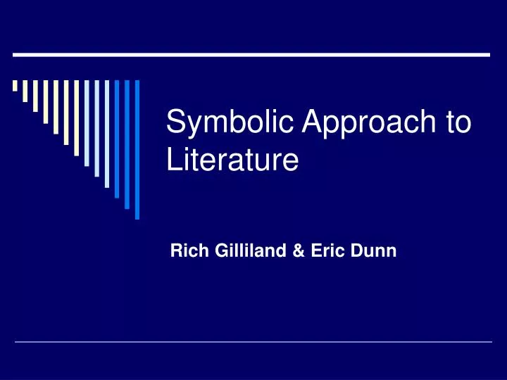 symbolic approach to literature