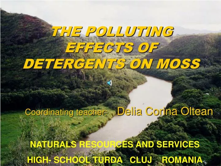 the polluting effects of detergents on moss