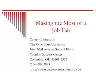 Making the Most of a Job Fair
