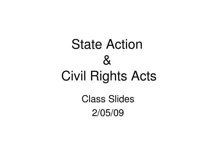 state action civil rights acts