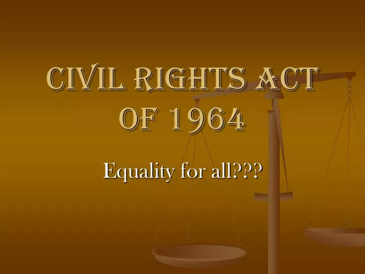 civil rights act of 1964