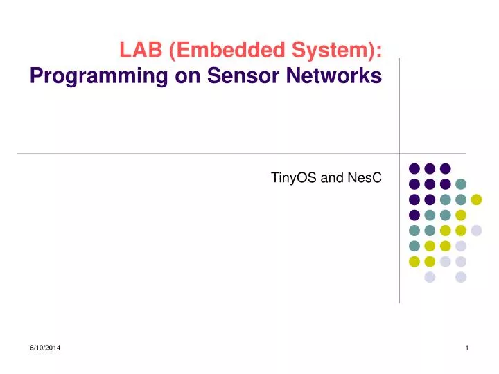 lab embedded system programming on sensor networks