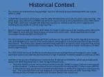 Historical Context - slide 1