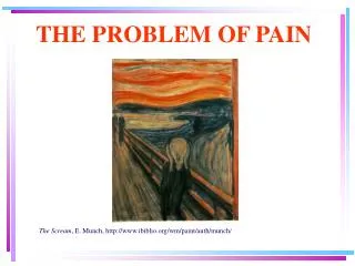 THE PROBLEM OF PAIN