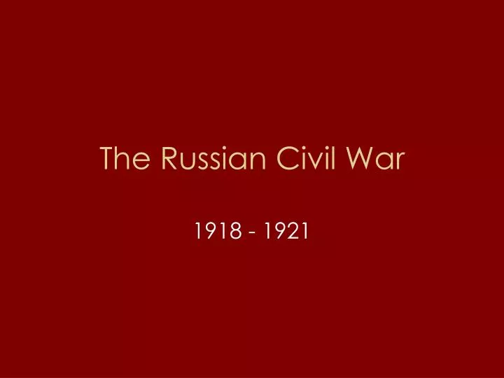 the russian civil war