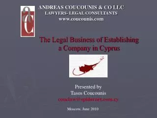 ANDREAS COUCOUNIS &amp; CO LLC LAWYERS- LEGAL CONSULTANTS www.coucounis.com