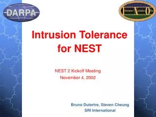 Intrusion Tolerance for NEST