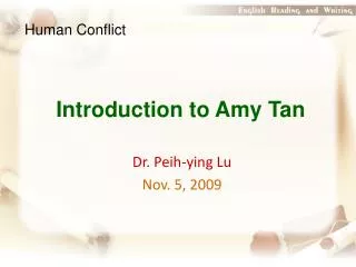 Introduction to Amy Tan