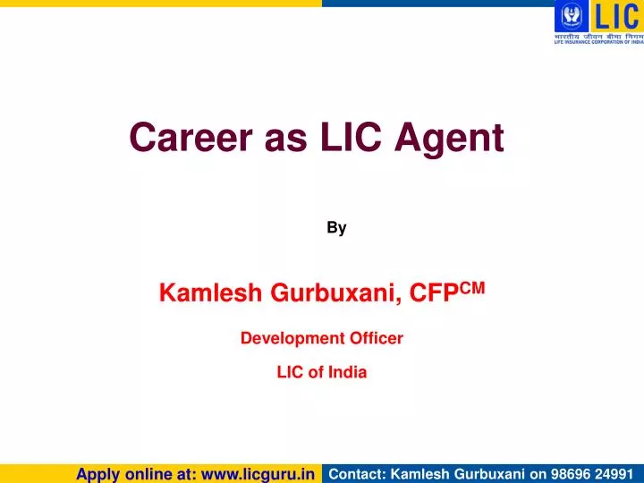 career as lic agent