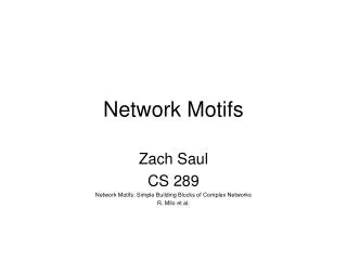 Network Motifs