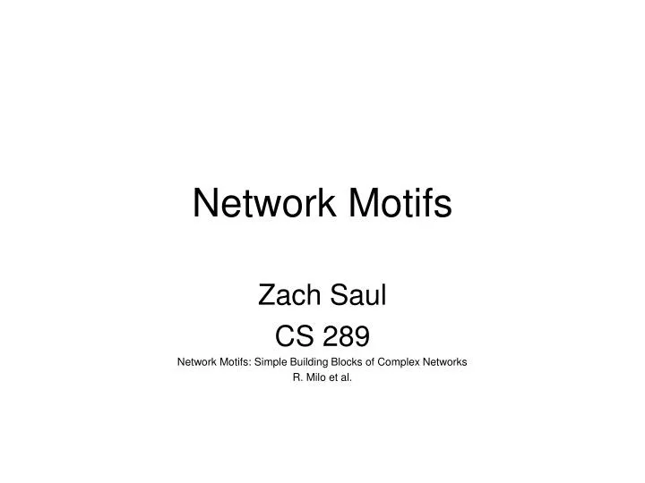 network motifs