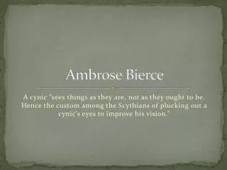 Ambrose Bierce