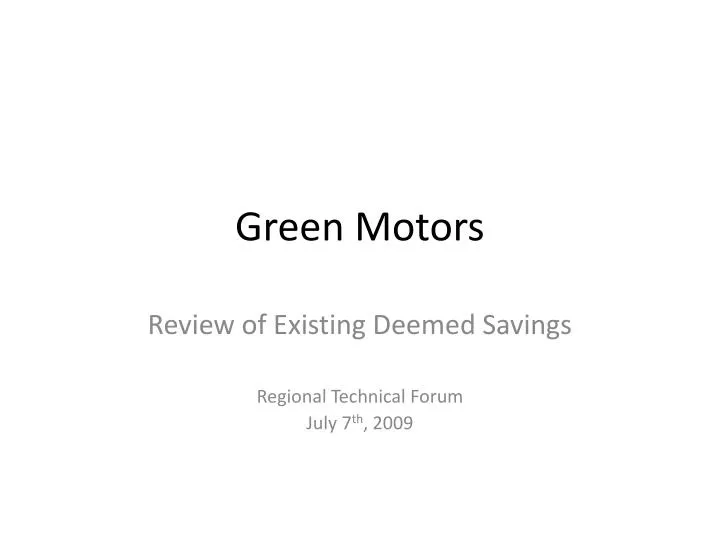 green motors