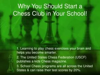 Why You Should Start a Chess Club in Your School!