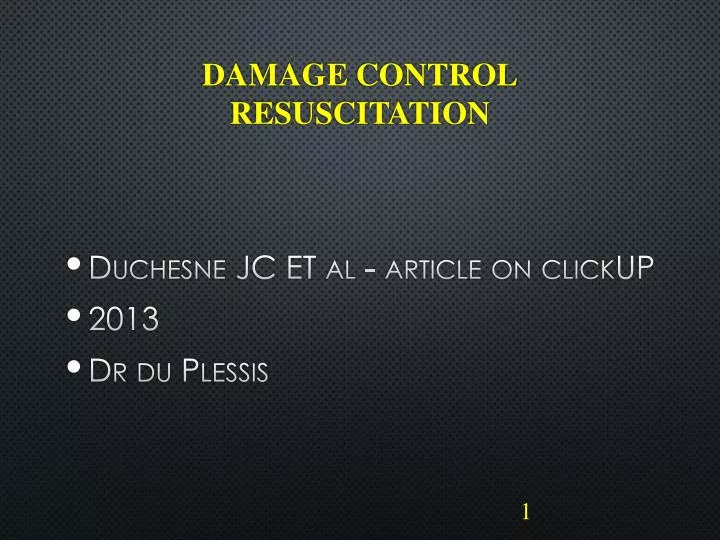 damage control resuscitation