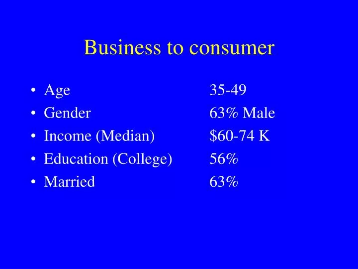 business to consumer