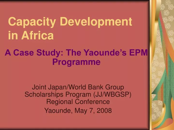 capacity development in africa