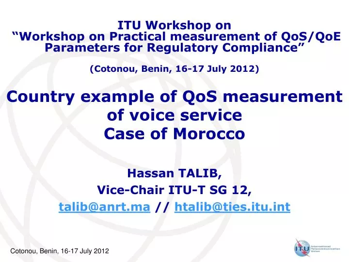 country example of qos measurement of voice service case of morocco