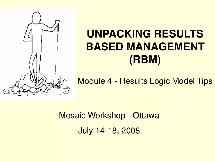 unpacking results based management rbm module 4 results logic model tips