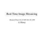 Real-Time Image Mosaicing - slide 1