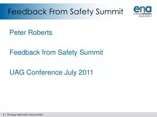 Feedback From Safety Summit