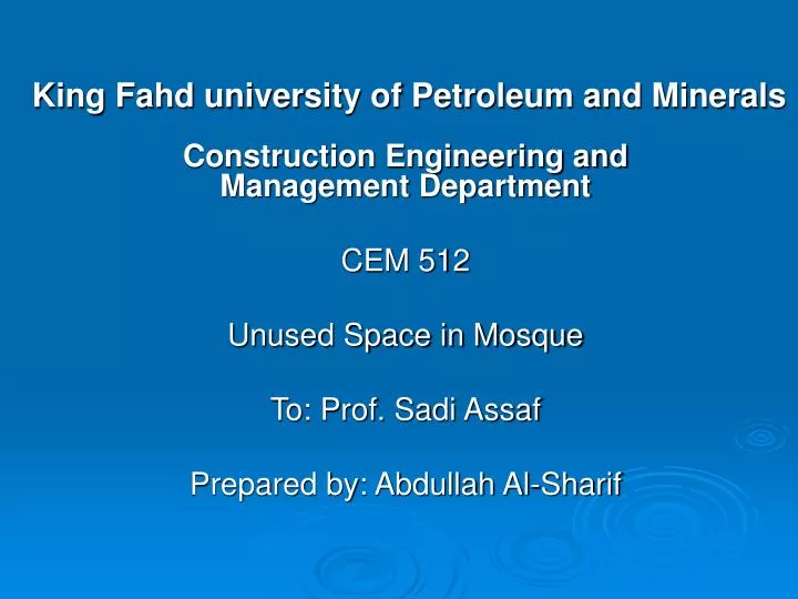 king fahd university of petroleum and minerals