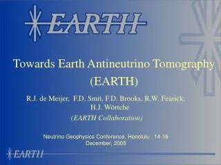 Towards Earth Antineutrino Tomography (EARTH)