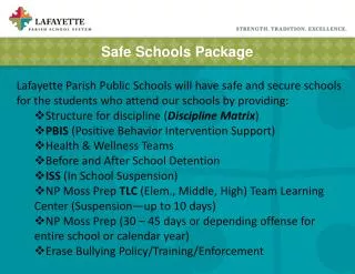 Safe Schools Package