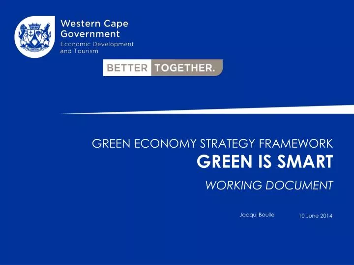 green economy strategy framework green is smart