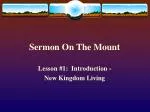 Sermon On The Mount - slide 1