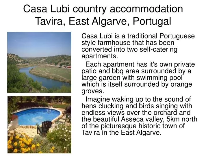 casa lubi country accommodation tavira east algarve portugal