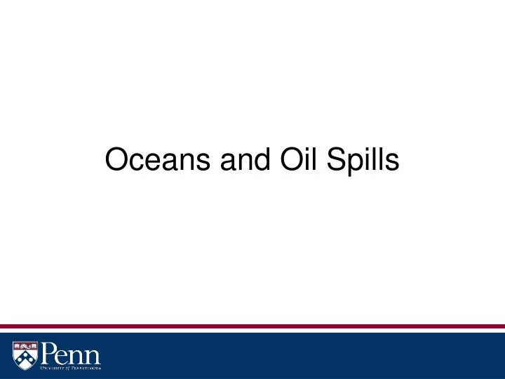 oceans and oil spills