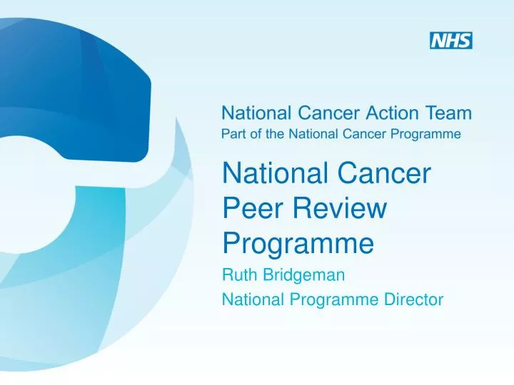 national cancer peer review programme