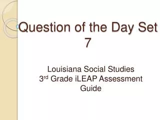 Question of the Day Set 7